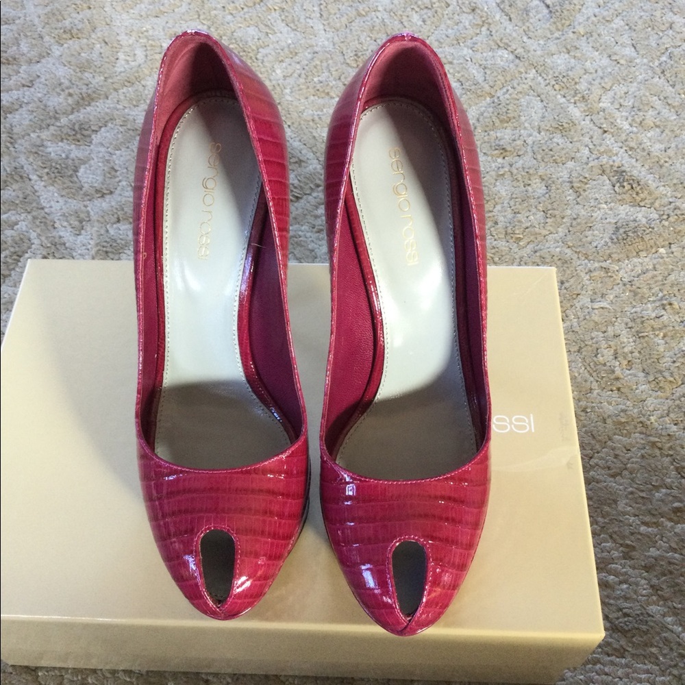Sergio Rossi Leather Platform Pumps - Picture 7 of 7